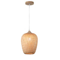Rattan Minimal Pendant Light in Beige-1