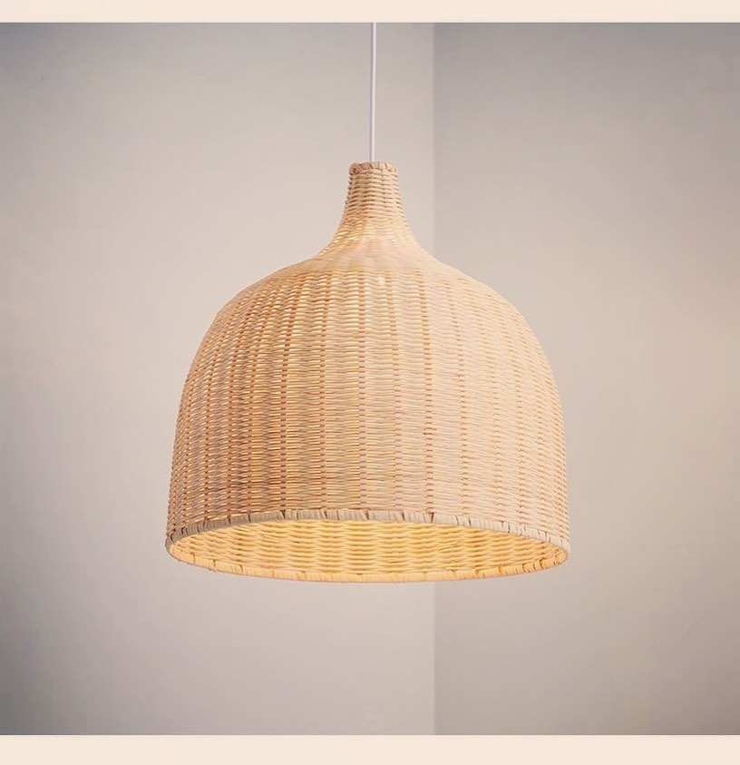 Rattan Pendant Light in Beige