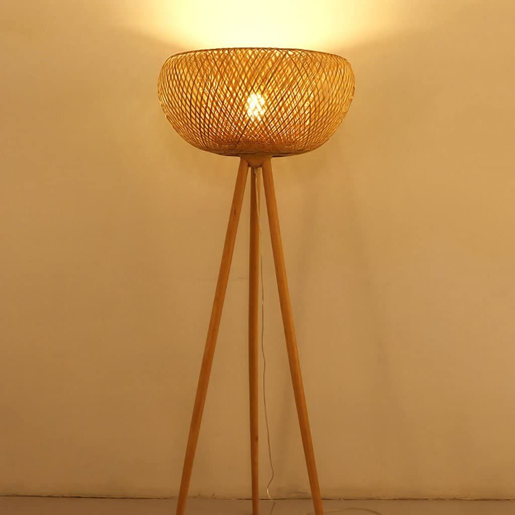 Rattan Floor Lamp in Beige-2