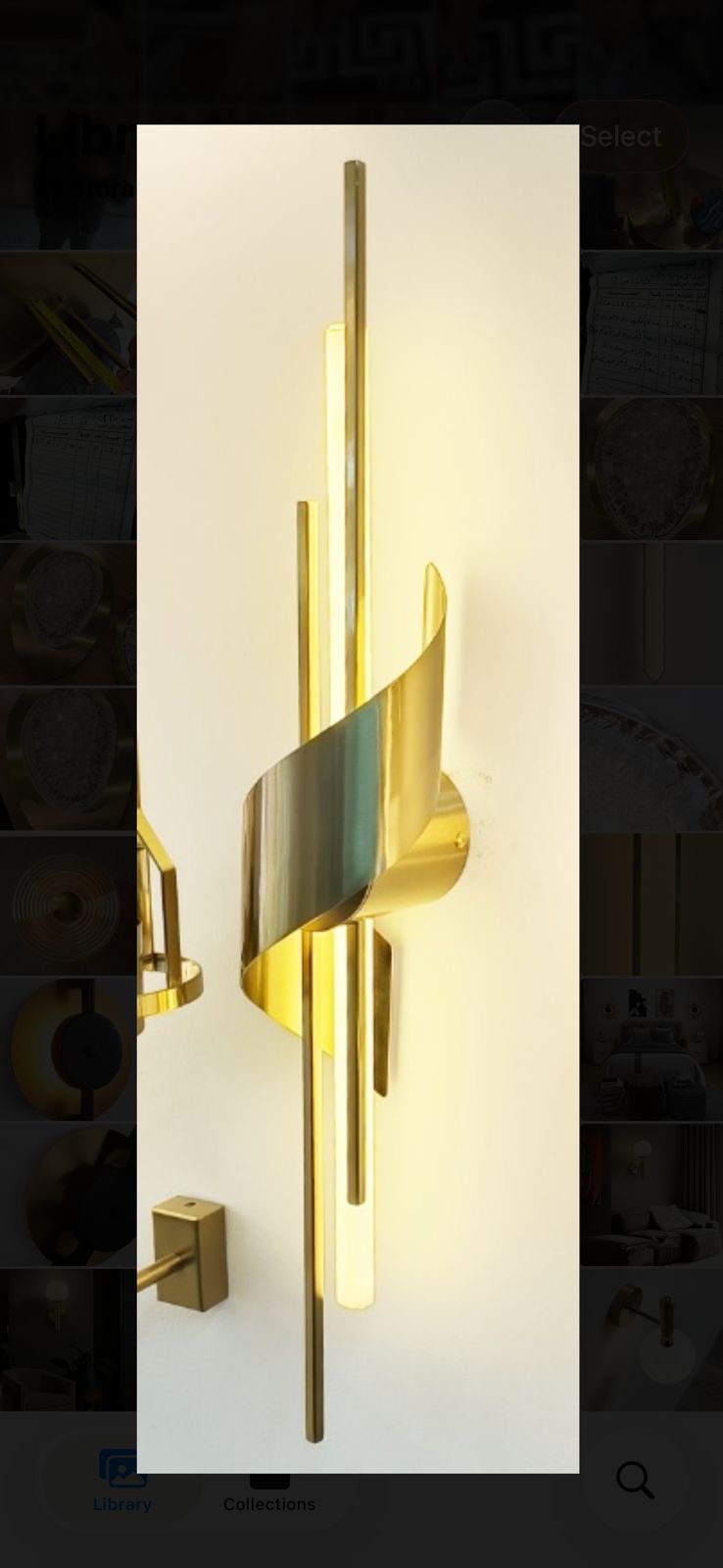 Modern Artistic Wall Sconce Brass Gold Brushed Stainless Steel & White Silicone LED Light 10W Fixed