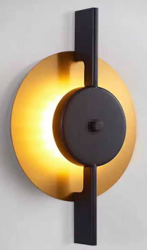 Modern Geometric Wall Sconce Brass Gold & Matte Black LED Wall Light 5W Fixed