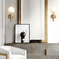 Ball Wall Sconce in Gold and White