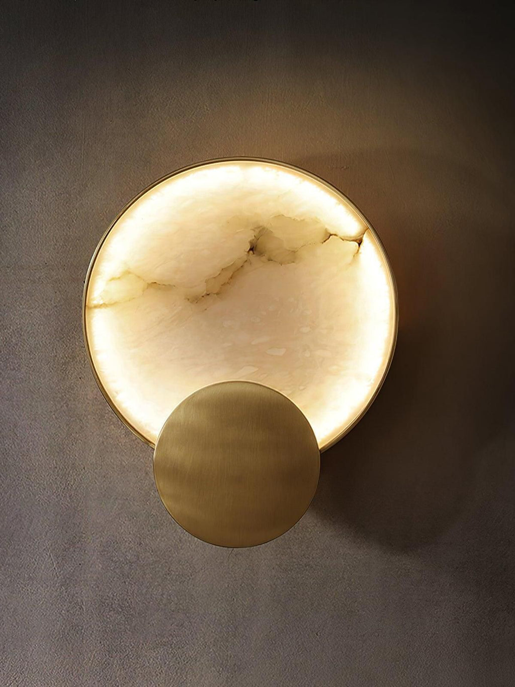 Modern Marble Effect Wall Sconce Brass Gold LED Wall Light with Decorative Globe 10W Fixed