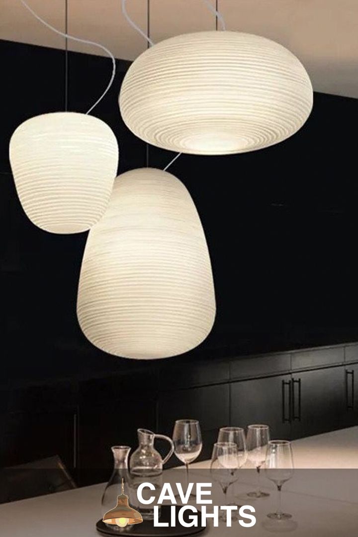 Modern Milky White Glass Pendant Light Hand-Blown Organic Shape with White Metal Accents and Light Source E27